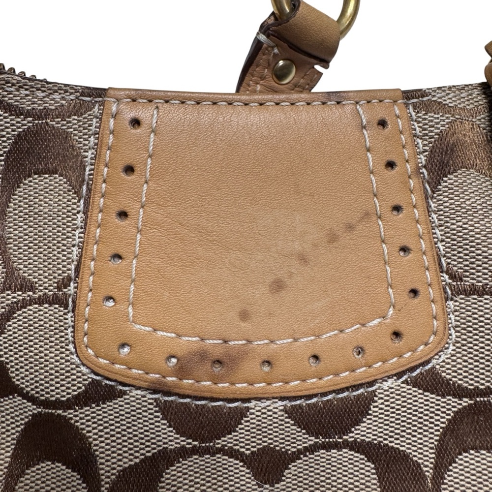 VTG Coach Signature C Hamptons Mini Hobo Shoulder Bag Wallet Y2K Tan Gold 10534 - Picture 7 of 16